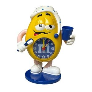 M&M’s Yellow Character Alarm Clock Figurine Decor Working
